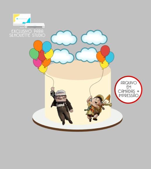 3357 - Arquivo Topo de Bolo Up Altas Aventuras