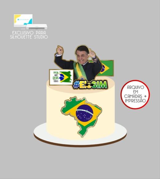 3400 - Arquivo Topo de Bolo Bolsonaro