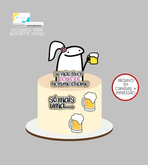 3403 - Arquivo Topo de Bolo Bento Flork Cerveja Boteco