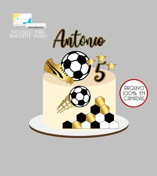 341 - Arquivo Topo de Bolo Futebol