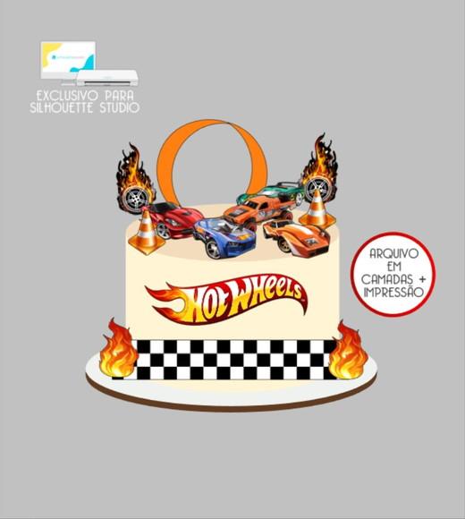 3418 - Arquivo Topo de Bolo Hotwheels