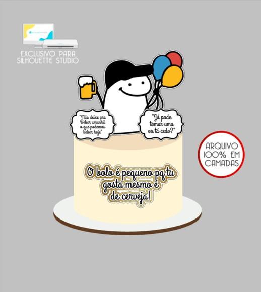 3429 - Arquivo Topo de Bolo Bento Flork Cerveja Boteco