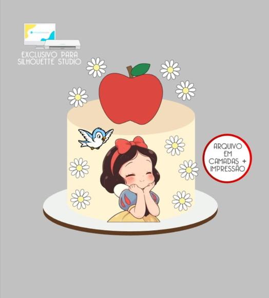 3501 - Arquivo Topo de Bolo a Branca de Neve Baby