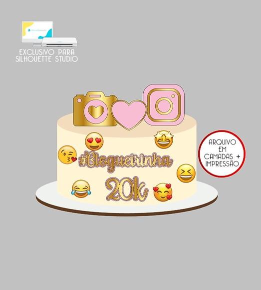 350 - Arquivo Topo de Bolo Blogueirinha Instagram
