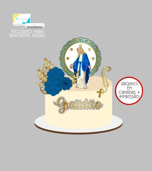 3549 - Arquivo Topo de Bolo Nossa Senhora das Graças