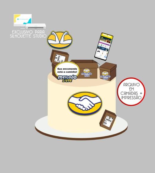 3568 - Arquivo Topo de Bolo Compras Mercado Livre