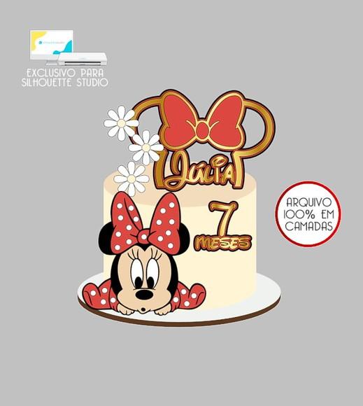 360 - Arquivo Topo de Bolo Minnie Baby