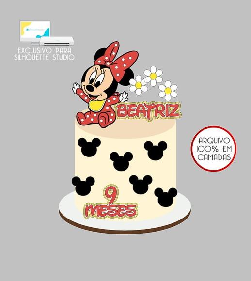 361 - Arquivo Topo de Bolo Minnie Baby