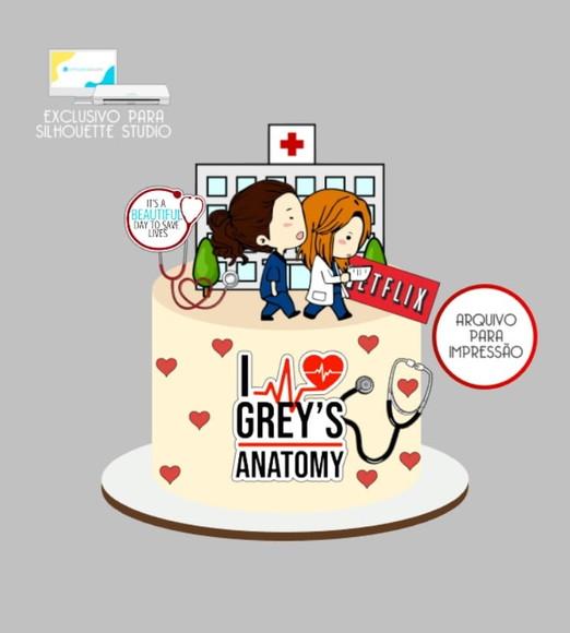 3707 - Arquivo Topo de Bolo Grey's Anatomy