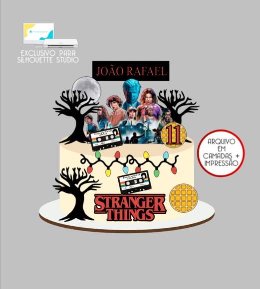 3716 - Arquivo Topo de Bolo Stranger Things