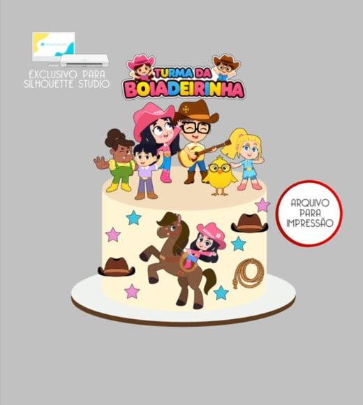 3747 - Arquivo Topo de Bolo Turma da Boiadeirinha