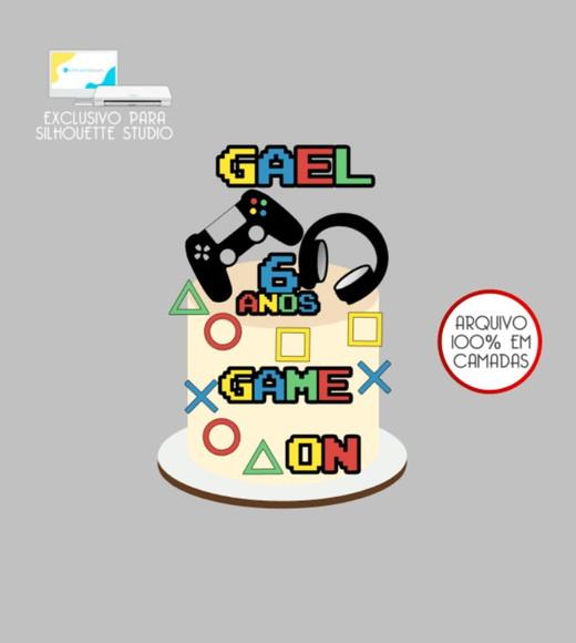 3757 - Arquivo Topo de Bolo Gamer Video Game