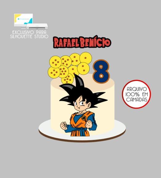 3769 - Arquivo Topo de Bolo Goku Dragon Ball Z
