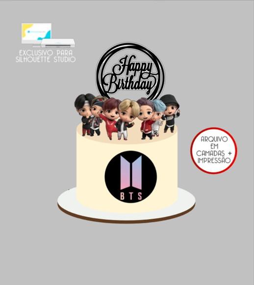 3798 - Arquivo Topo de Bolo Bts Kpop Baby