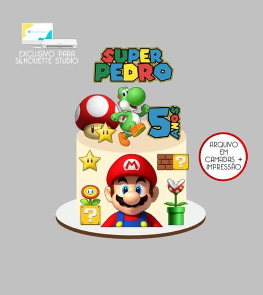 3847 - Arquivo Topo de Bolo Super Mario