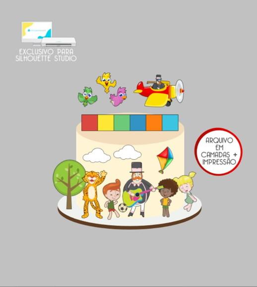 3900 - Arquivo Topo de Bolo Mundo Bita