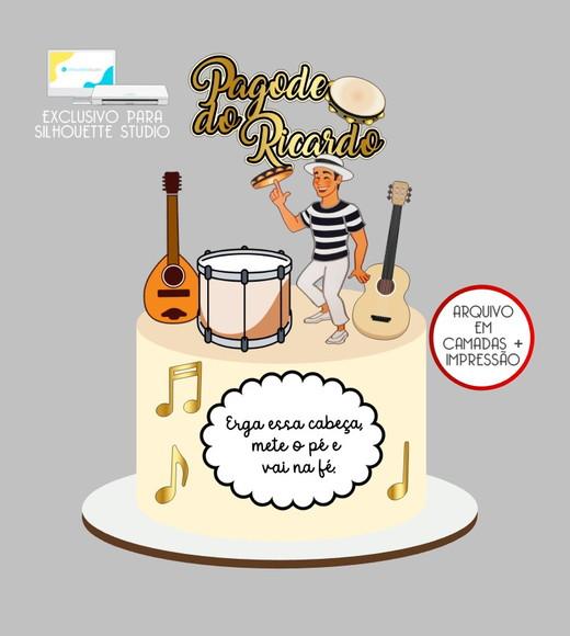 3930 - Arquivo Topo de Bolo Samba Pagode