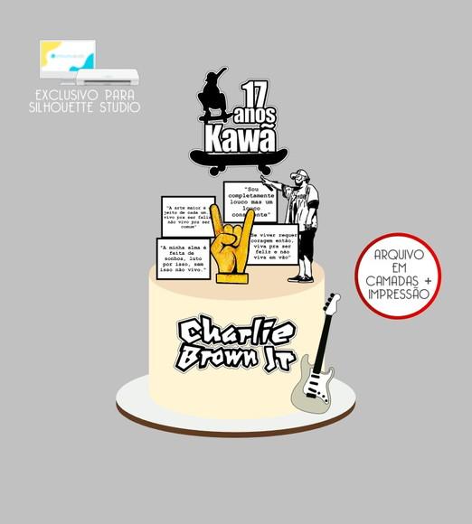 3940 - Arquivo Topo de Bolo Charlie Brown Jr