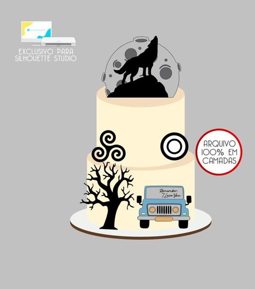3951 - Arquivo Topo de Bolo Teen Wolf