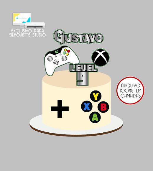 400 - Arquivo Topo de Bolo Video Game Xbox
