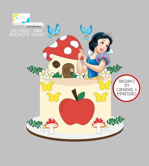 4003 - Arquivo Topo de Bolo a Branca de Neve
