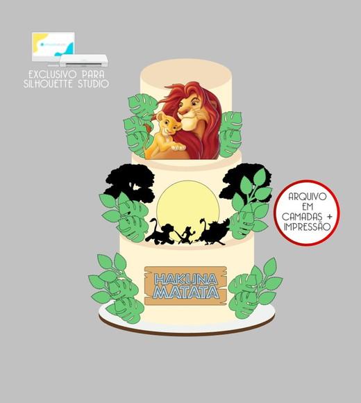 4032 - Arquivo Topo de Bolo Simba o Rei Leão