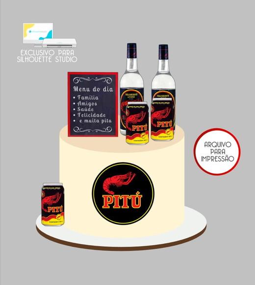 4048 - Arquivo Topo de Bolo Boteco Cachaça Pitú