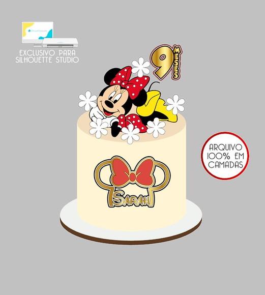 405 - Arquivo Topo de Bolo Minnie