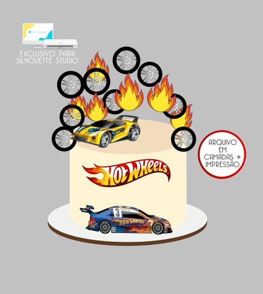 4096 - Arquivo Topo de Bolo Hotwheels