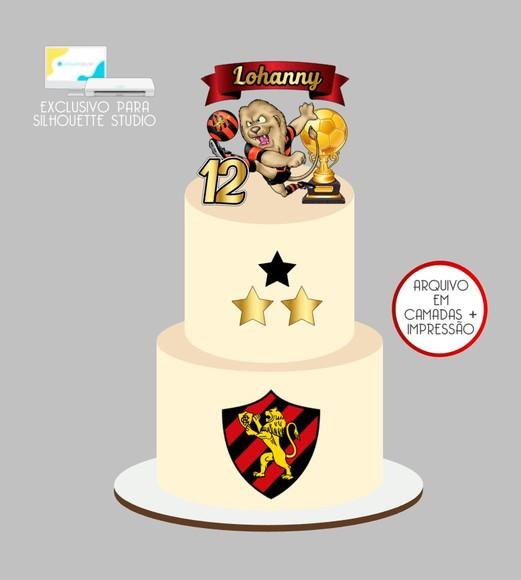 4104 - Arquivo Topo de Bolo Futebol Sport