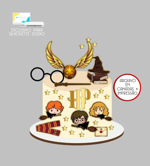 4109 - Arquivo Topo de Bolo Harry Potter Baby