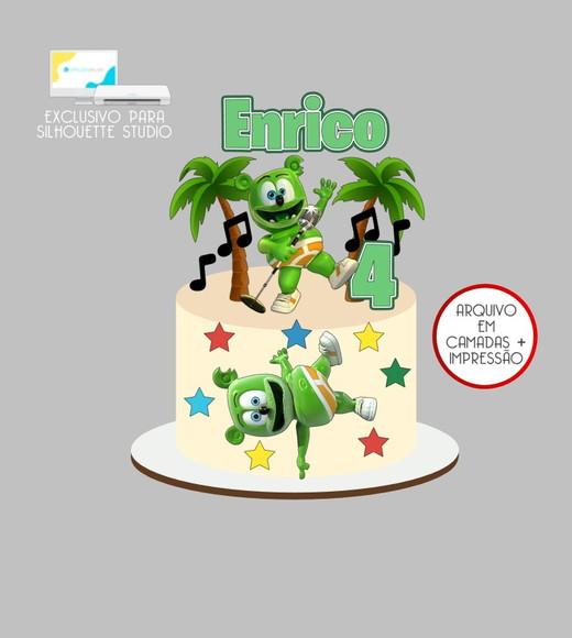 4113 - Arquivo Topo de Bolo Gummy Bear