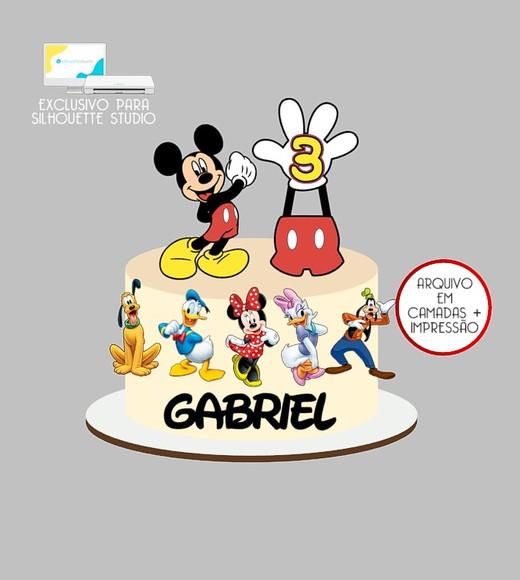 418 - Arquivo Topo de Bolo Mickey Mouse