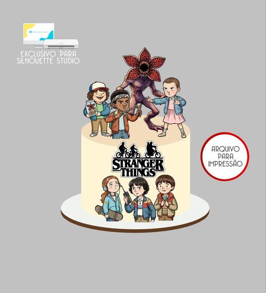 4177 - Arquivo Topo de Bolo Stranger Things