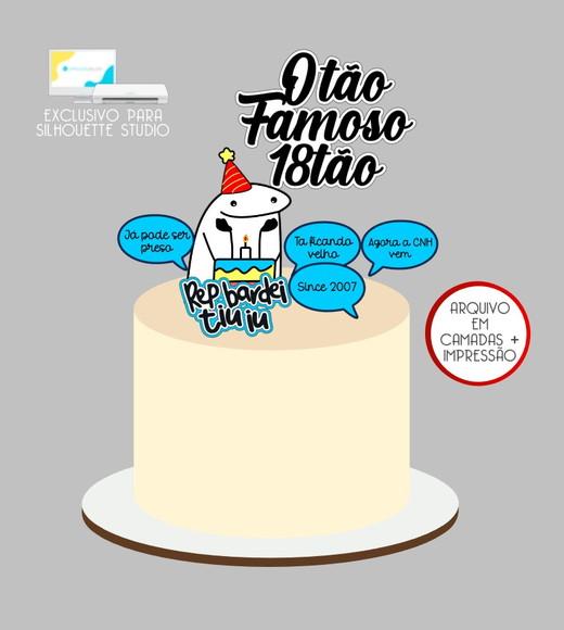 4224 - Arquivo Topo de Bolo Bento Flork Rep Bardei Tiu Iu