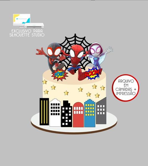 4236 - Arquivo Topo de Bolo Spidey Homem Aranha