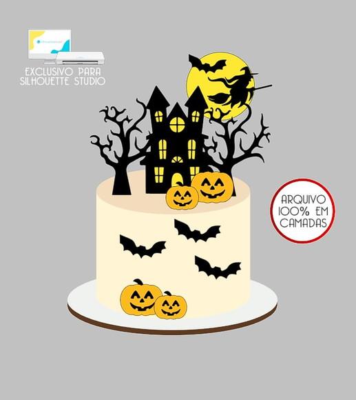 539 - Arquivo Topo de Bolo Halloween