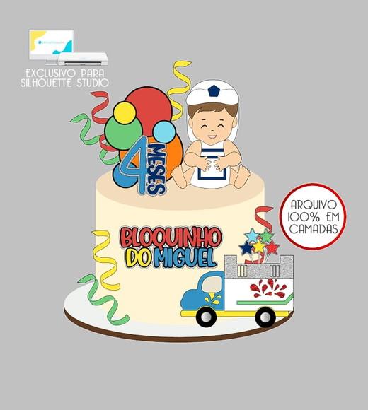 55 - Arquivo Topo de Bolo Carnaval Filhos de Gandhy