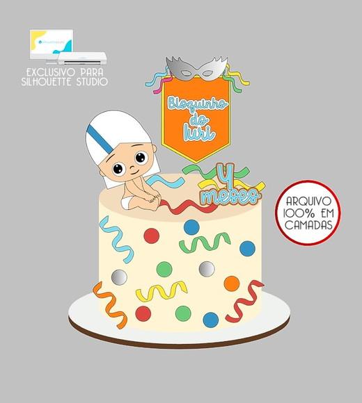56 - Arquivo Topo de Bolo Carnaval Filhos de Gandhy