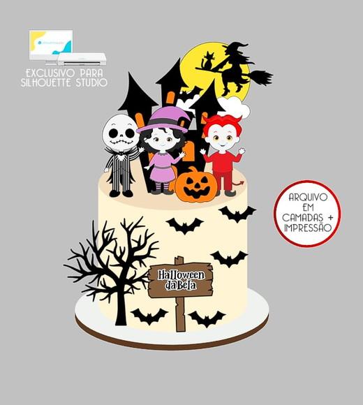 594 - Arquivo Topo de Bolo Halloween
