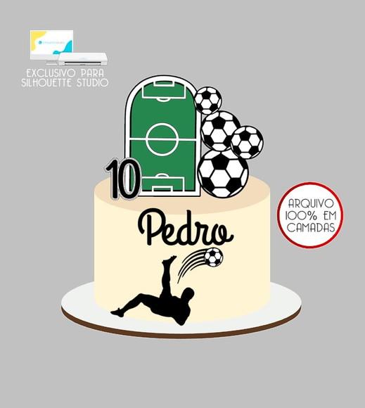 611 - Arquivo Topo de Bolo Futebol