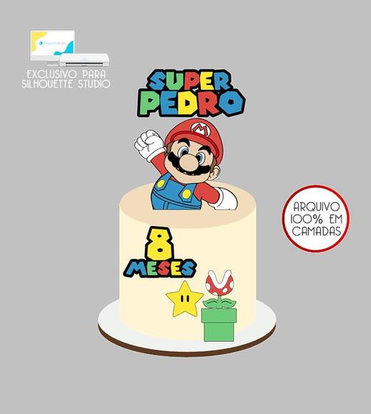656 - Arquivo Topo de Bolo Super Mario