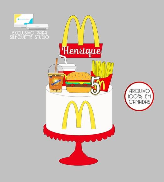 73 - Arquivo Topo de Bolo Mc Donalds