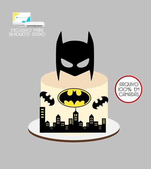 778 - Arquivo Topo de Bolo Batman Máscara