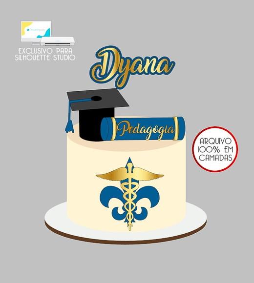 833 - Arquivo Topo de Bolo Formatura Pedagogia