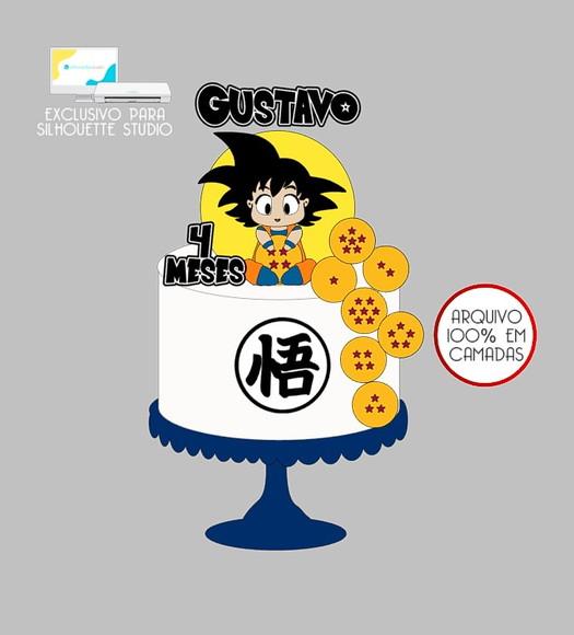 87 - Arquivo Topo de Bolo Goku Dragon Ball Z