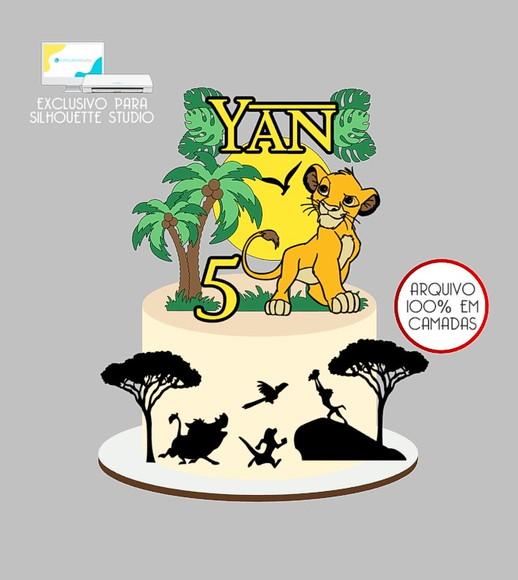 915 - Arquivo Topo de Bolo o Rei Leão Simba