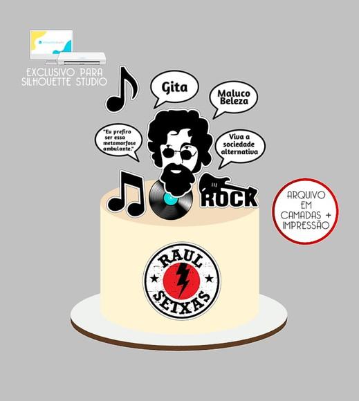 922 - Arquivo Topo de Bolo Rock Raul Seixas