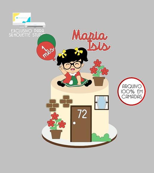925 - Arquivo Topo de Bolo Chiquinha Chaves