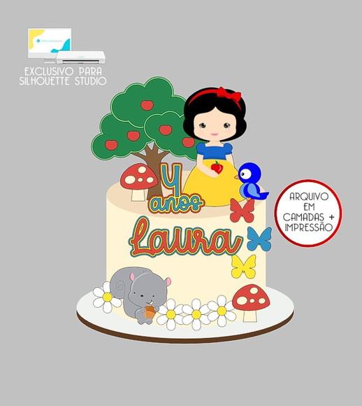 964 - Arquivo Topo de Bolo a Branca de Neve